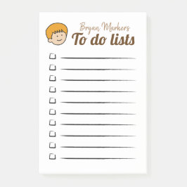 Blonde Boy to do list Post-it Block