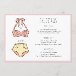 Blonde Bride Bachelorette Beach Party Helg Inbjudningar