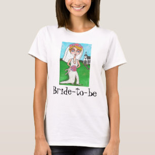 Blonde Bride & Bling - T-shirt, Bride to be-be Tee