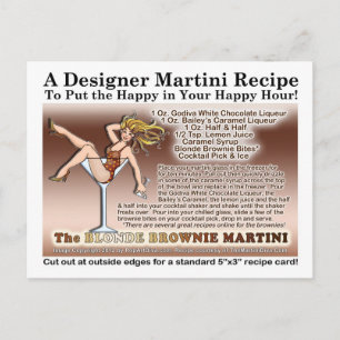 Blonde Brownie Martini Recipe-vykort Vykort