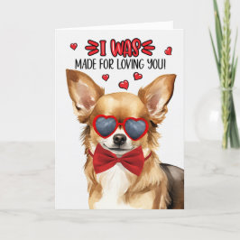 Blonde Chihuahua Made for Loving You Valentine Helgkort