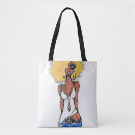 BLONDE Crab CANCER Tote Tygkasse
