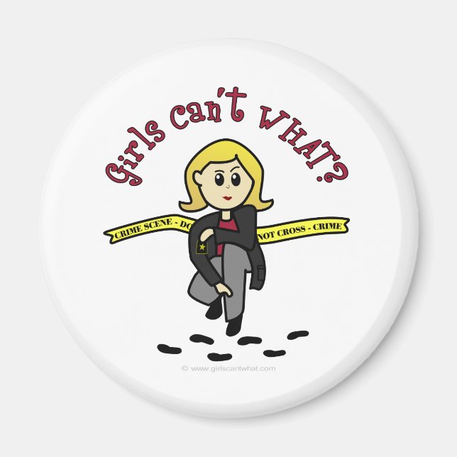 Blonde CSI Girl Magnet (Framsidan)