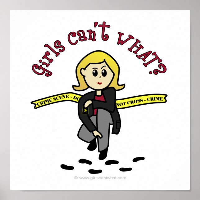 Blonde CSI Girl Poster (Framsidan)