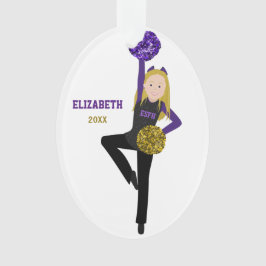 Blonde DanceLine Black och PurpleAcrylic Ornament