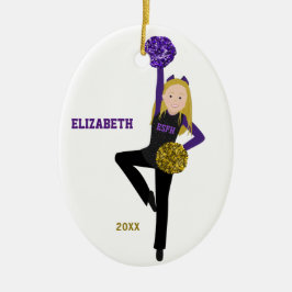 Blonde DanceLine in Black & Lila Ceramic Ornamen Julgransprydnad Keramik