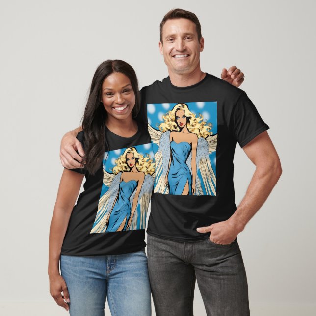 Blonde Elegant Angel Art T Shirt (Unisex)