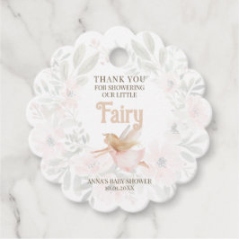 Blonde Fairy Baby Shower Tack Gåvor Etiketter
