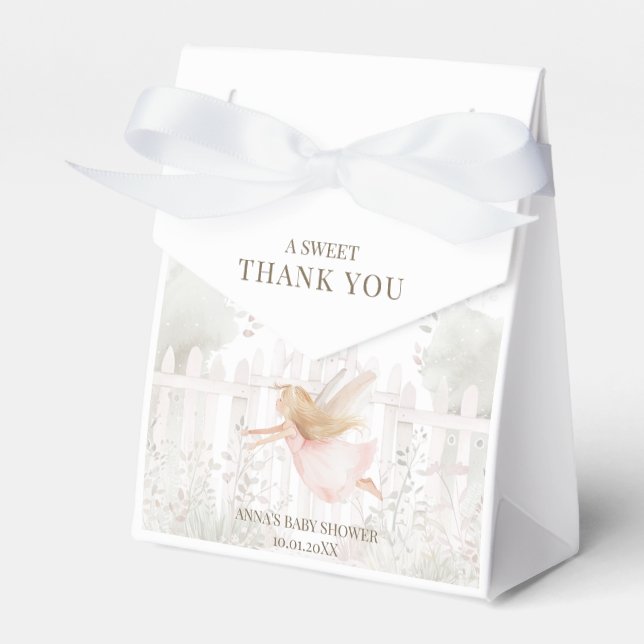 Blonde Fairy Baby Shower Tack Presentaskar (Framsidan Sidan)