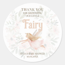 Blonde Fairy Baby Shower Tack Runt Klistermärke