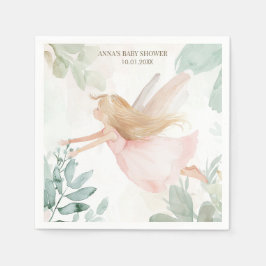 Blonde Fairy Girl Baby Shower Pappersservett