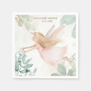 Blonde Fairy Girl Baby Shower Pappersservett