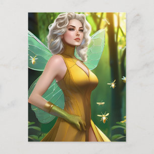 Blonde Fairy Postcard Vykort