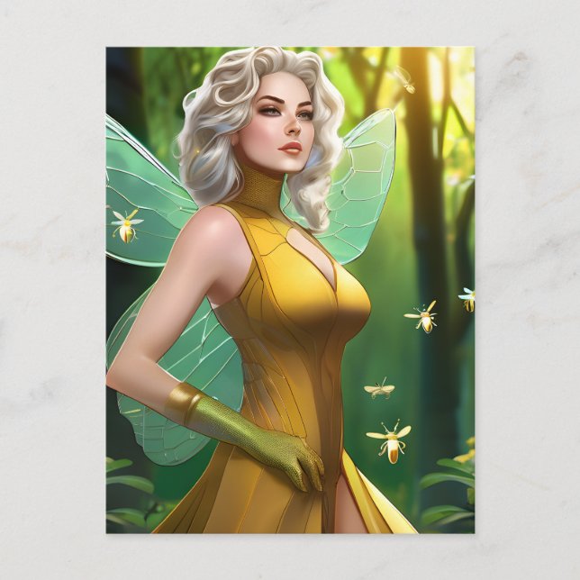 Blonde Fairy Postcard Vykort (Framsida)