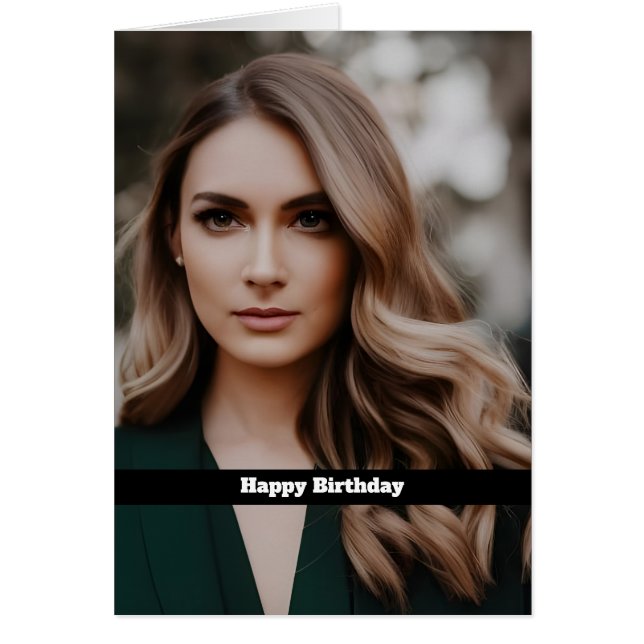 Blonde Fantasy Woman Birthday Hälsningskort (Framsidan)