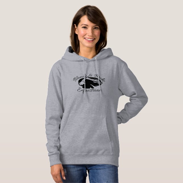 Blonde & Fattig - Hoodie - Svart Logotyp (endast f T Shirt (Hel framsida)
