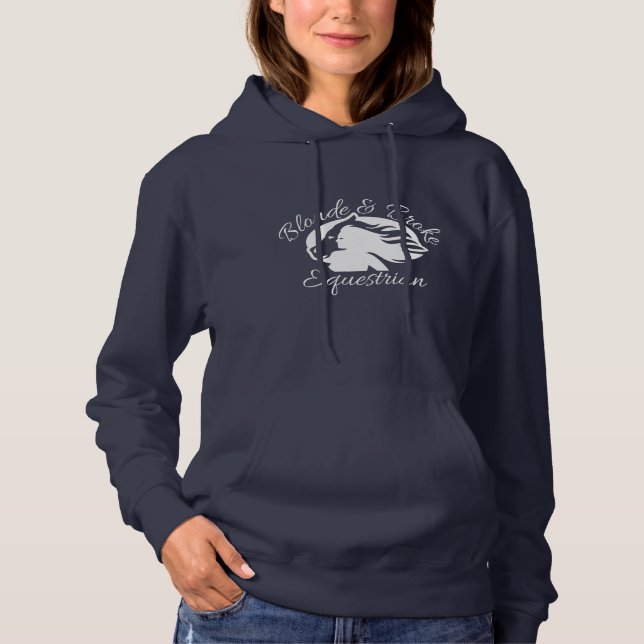 Blonde & Fattig - Hoodie - Vit Logotyp (endast fra T Shirt (Framsida)