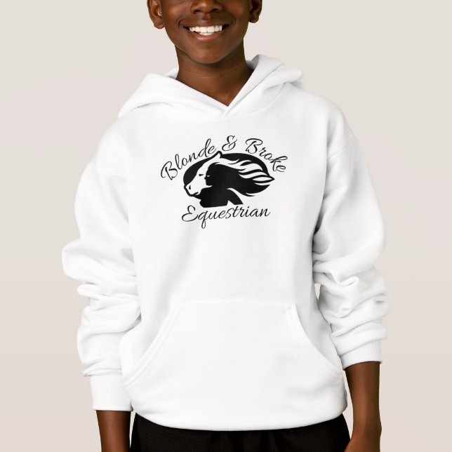 Blonde & Fattig - Kids Hoodie - Logotyp (endast fr T Shirt (Framsida)