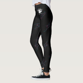Blonde & Fattig - Patternativ - Vit Logotyp Leggings