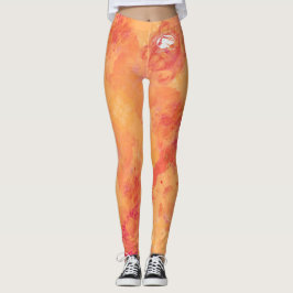 Blonde & Fattig - Patternativ - Vit Logotyp Leggings