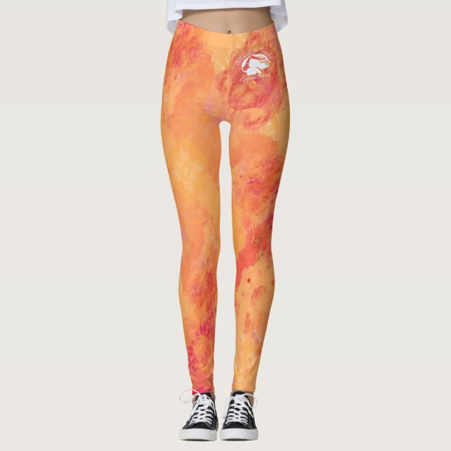 Blonde & Fattig - Patternativ - Vit Logotyp Leggings (Framsida)