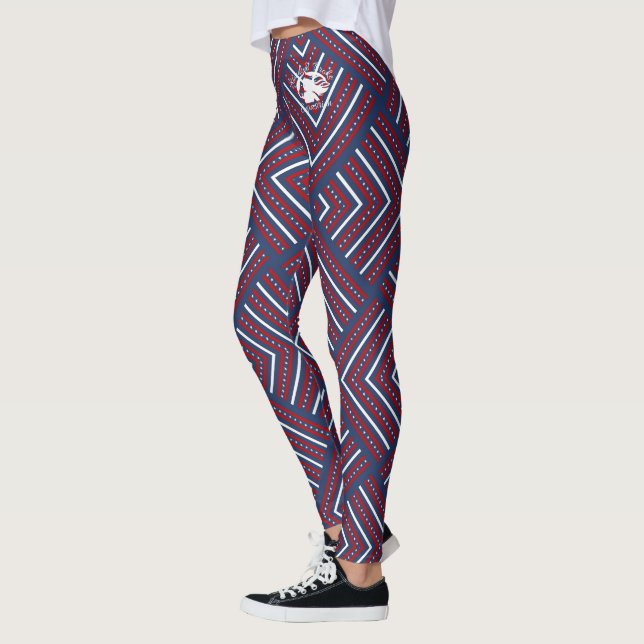 Blonde & Fattig - Patternativ - Vit Logotyp Leggings (Vänster)