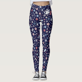Blonde & Fattig - Patternativ - Vit Logotyp Leggings
