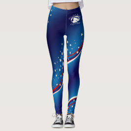 Blonde & Fattig - Patternativ - Vit Logotyp Leggings