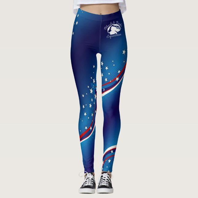 Blonde & Fattig - Patternativ - Vit Logotyp Leggings (Framsida)