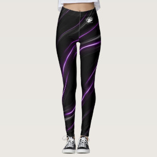 Blonde & Fattig - Patternativ - Vit Logotyp Leggings