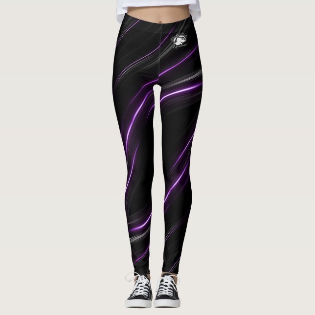Blonde & Fattig - Patternativ - Vit Logotyp Leggings (Framsida)