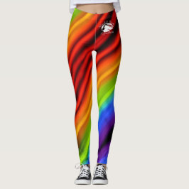 Blonde & Fattig - Patternativ - Vit Logotyp Leggings