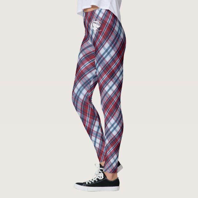 Blonde & Fattig - Patternativ - Vit Logotyp Leggings (Vänster)