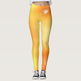 Blonde & Fattig - Patternativ - Vit Logotyp Leggings