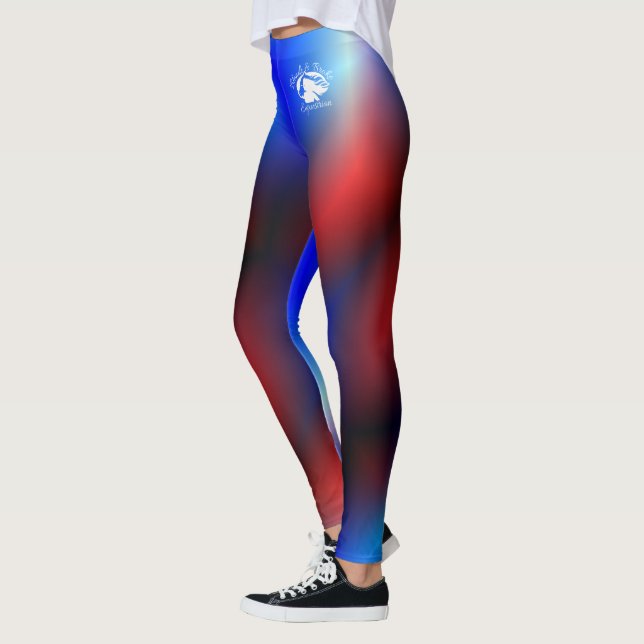 Blonde & Fattig - Patternativ - Vit Logotyp Leggings (Vänster)