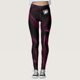Blonde & Fattig - Patternativ - Vit Logotyp Leggings