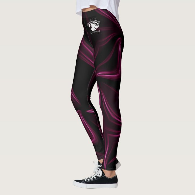 Blonde & Fattig - Patternativ - Vit Logotyp Leggings (Vänster)