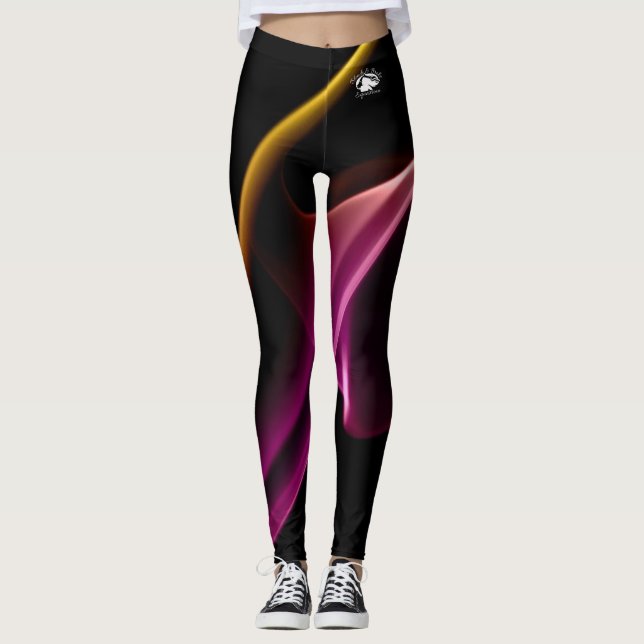 Blonde & Fattig - Patternativ - Vit Logotyp Leggings (Framsida)