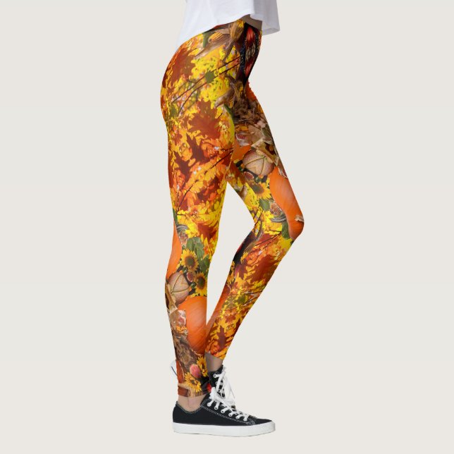 Blonde & Fattig - Patternativ - Vit Logotyp Leggings (Höger)