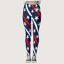 Blonde & Fattig - Patternativ - Vit Logotyp Leggings