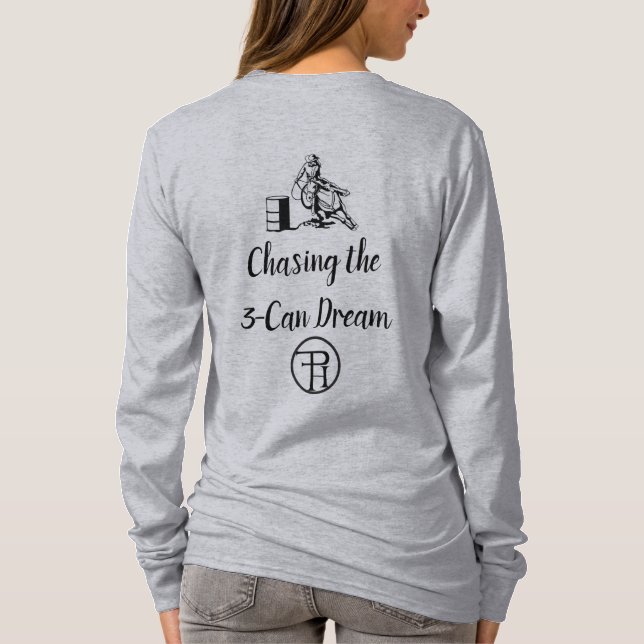 Blonde & Fattig - Tävlan Barrel - Svart Logotyp T Shirt (Baksida)