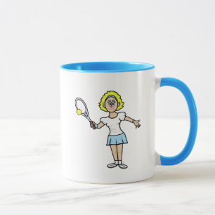 Blonde Female Tennis Player Mugg