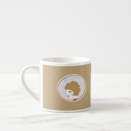 Blonde Girl i Spegel Espressomugg