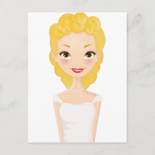 Blonde Girl Vykort