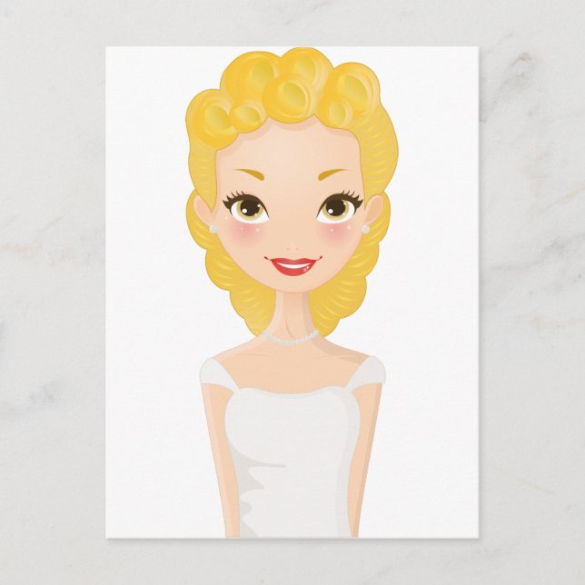 Blonde Girl Vykort (Framsida)