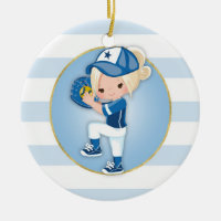 Blonde Girls Blue Softball