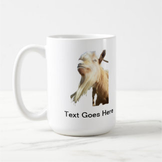 Blonde Goat Long Beard Goofy Hair Höger-Handed Kaffemugg