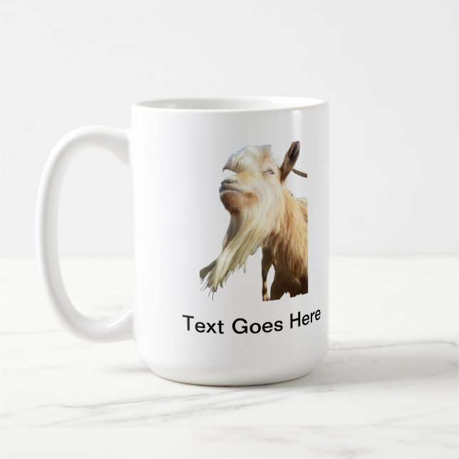 Blonde Goat Long Beard Goofy Hair Höger-Handed Kaffemugg (Vänster)
