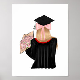 Blonde Hair Coquette Student Art-utskrift Poster