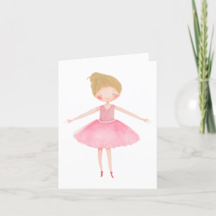 Blonde Hair Rosa Tutu Ballerina Blank Tack Kort